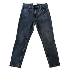 EVERLANE Womens High Rise Stretch Ankle Jeans Black Size 30 Preppy Edgy